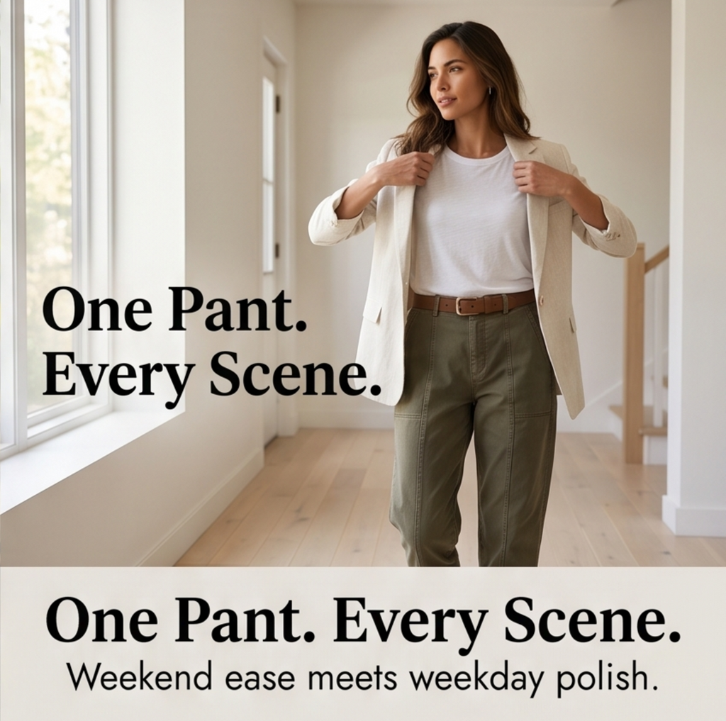 High Waist Tapered Trousers With Folded Ankle Cuffs For Everyday Wear