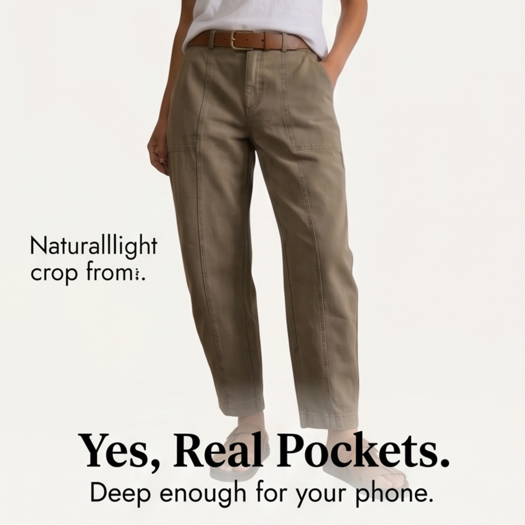 High Waist Tapered Trousers With Folded Ankle Cuffs For Everyday Wear