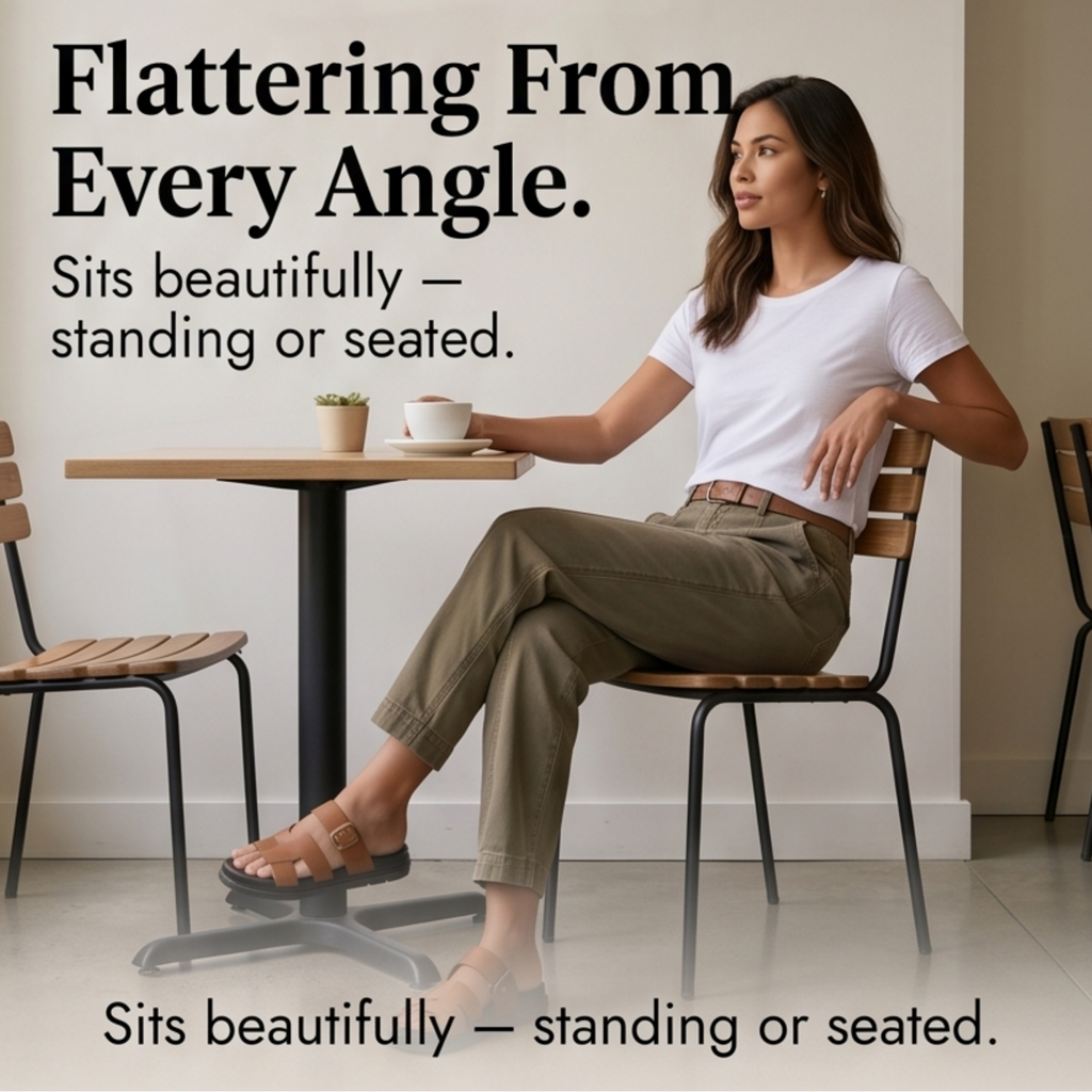 High Waist Tapered Trousers With Folded Ankle Cuffs For Everyday Wear
