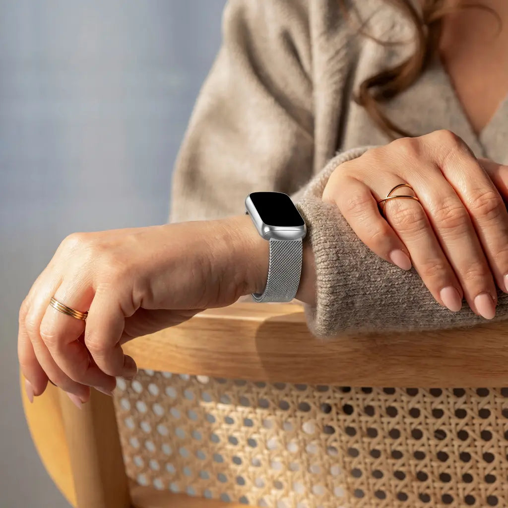 Zamienny pasek Fitbit Luxe Silver Milanese