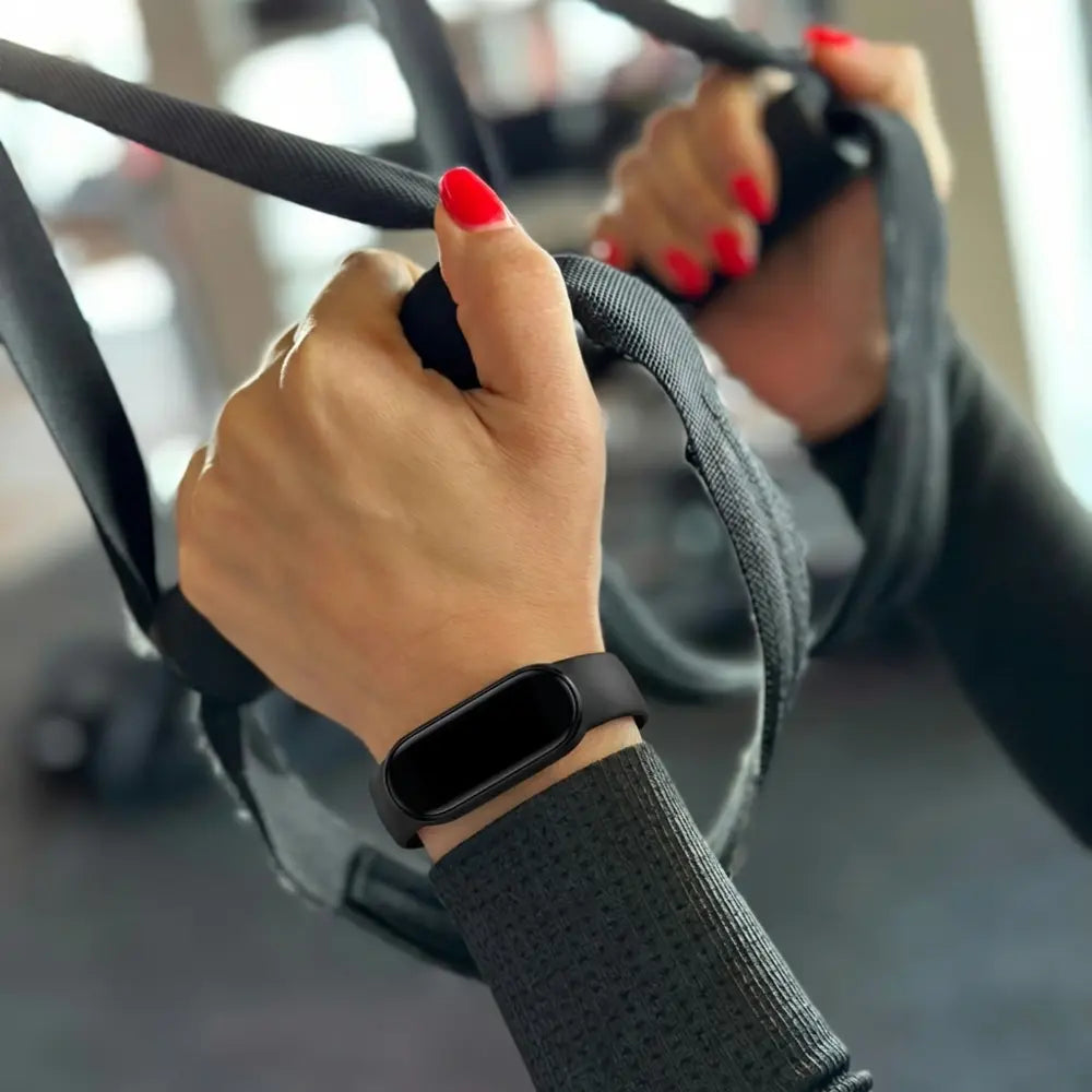 Kompatybilny czarny silikonowy pasek zamienny do Xiaomi Mi Band 5