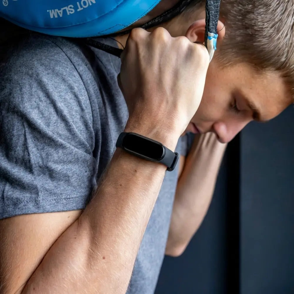 Kompatybilny czarny silikonowy pasek zamienny do Xiaomi Mi Band 5