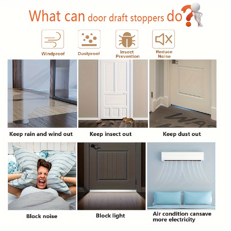 Silicone Door Seal with Adhesive for Drafts & Sound | Ka-mostore
