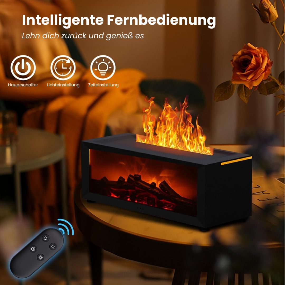 DuftFlamme elektrischer Aroma-Diffusor — Duftlampe mit Flammeneffekt