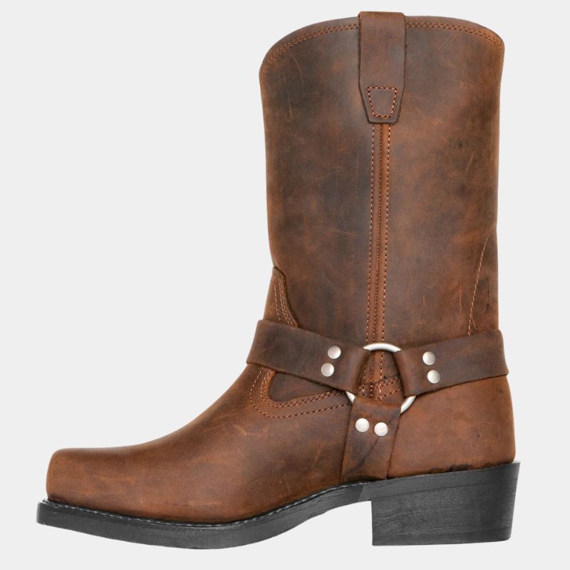 Men's Rugged Leather Harness Boots | Ka-mostore