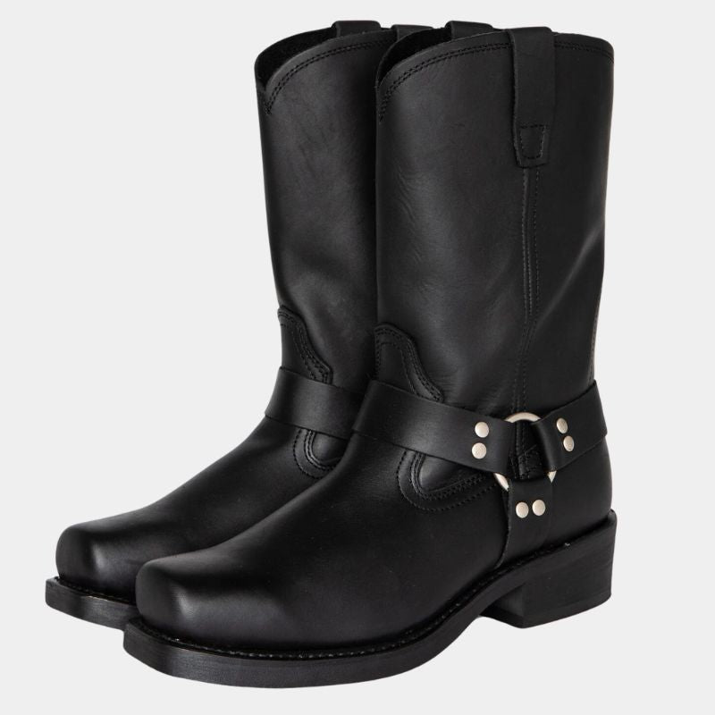 Men's Rugged Leather Harness Boots | Ka-mostore