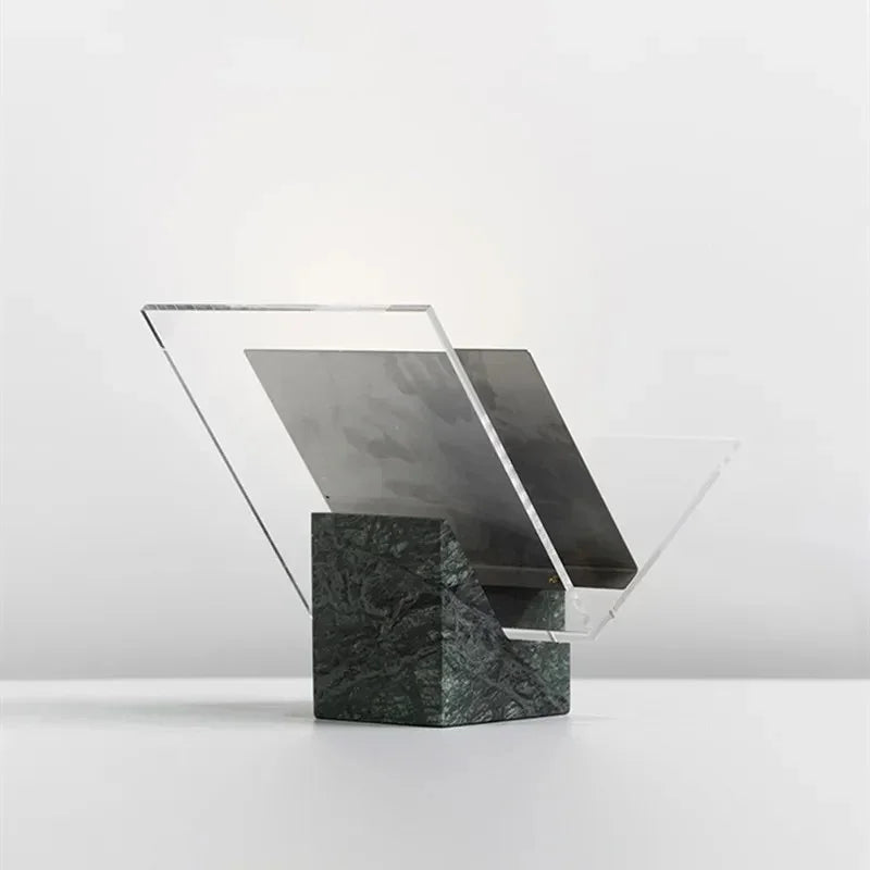 Marble Acrylic Magazine Holder For Desk Organizer And Storage Rack