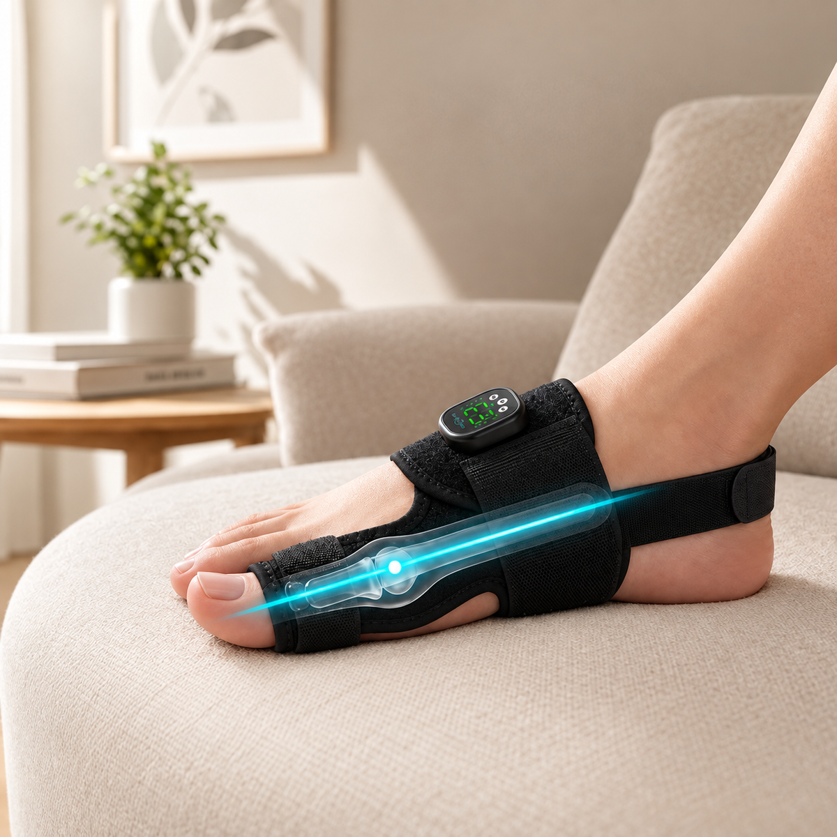 Adjustable Bunion Toe Correction Brace — EMS Stimulation, 29 Intensity Levels, 10 Modes