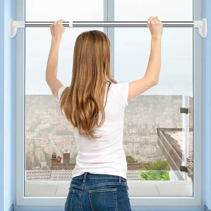 Telescopic Shower Rod For Shower Curtain Or Cabinet No Drill Install