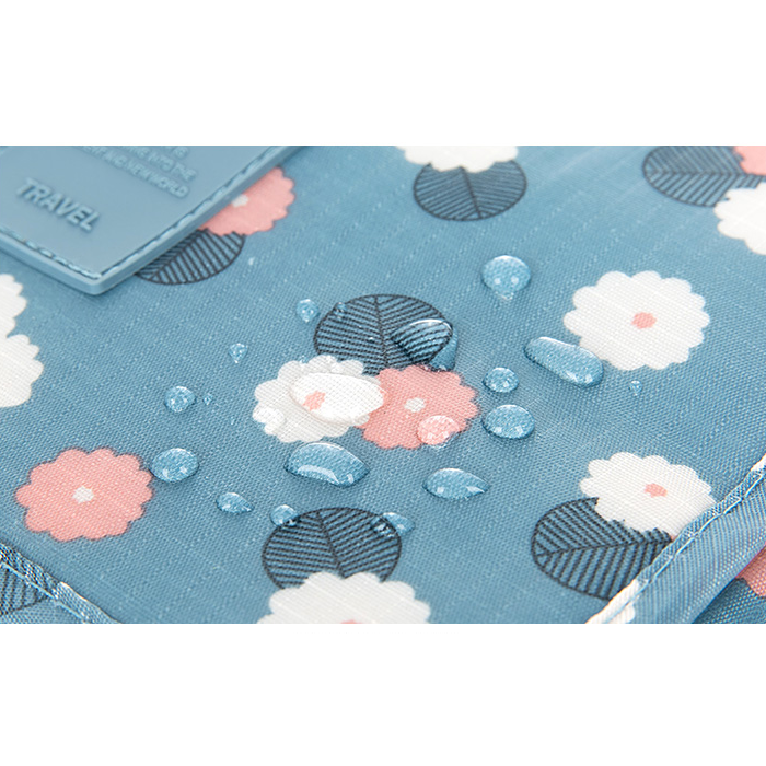 Travel Toiletry Case With Hanging Feature And Waterproof Exterior