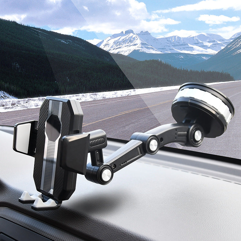 Universal Car Mount With Telescopic Arm And 360 Pivot For Windshield And Dashboard