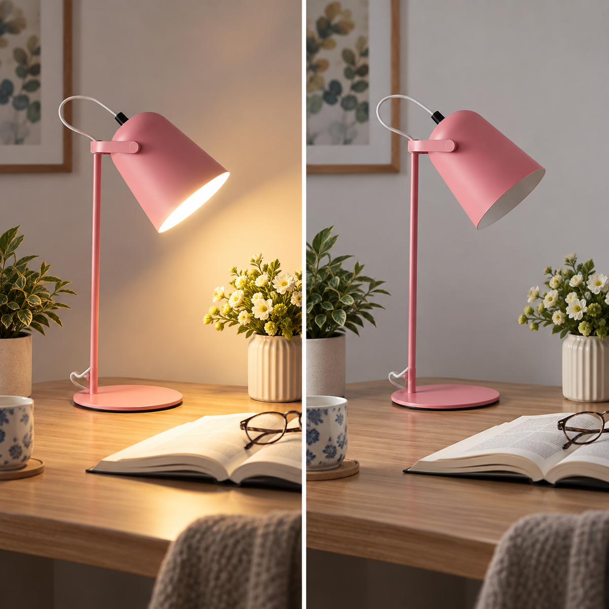 DESKFLARE állítható asztali lámpa - meleg LED-fény, irányított fénysugár, kompakt kialakítás