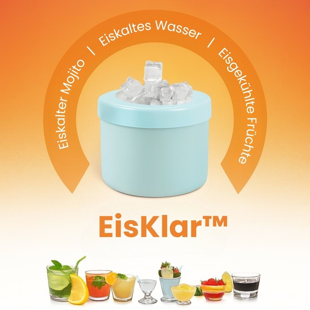 قالب مكعبات ثلج من السيليكون قابل لإعادة الاستخدام EisKlar — لصنع مكعبات سهلة الإخراج