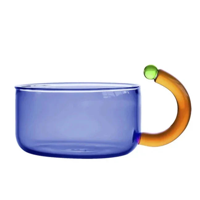 Servizio da tè in vetro borosilicato colorato, design artistico unico | Ka-mostore