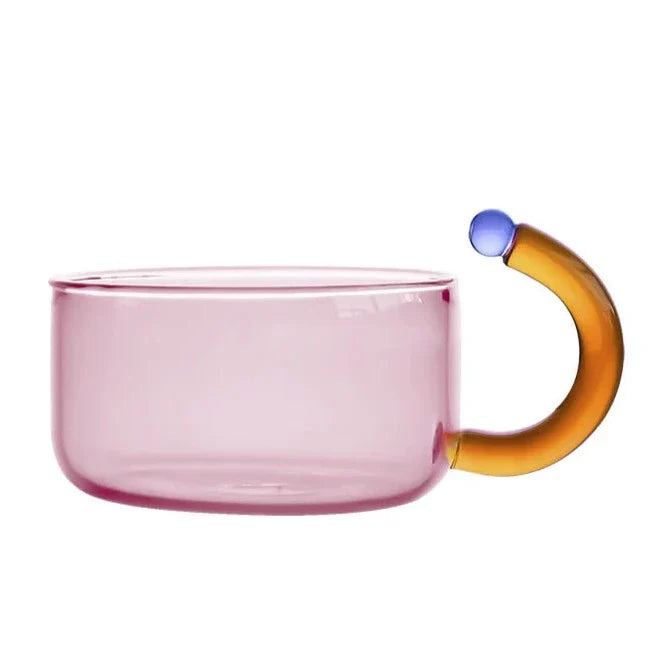 Servizio da tè in vetro borosilicato colorato, design artistico unico | Ka-mostore