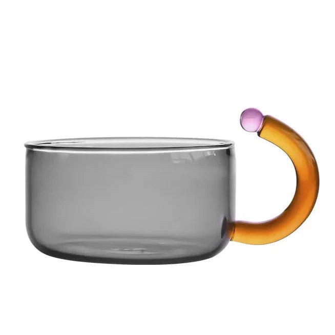 Servizio da tè in vetro borosilicato colorato, design artistico unico | Ka-mostore