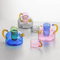 Servizio da tè in vetro borosilicato colorato, design artistico unico | Ka-mostore