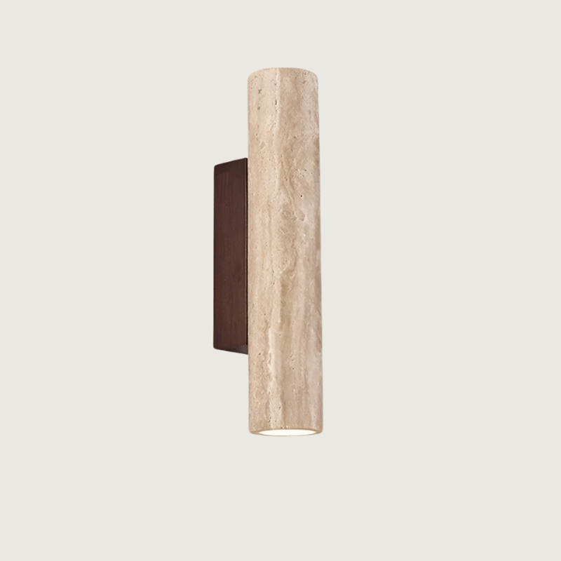 Travertine Wall Lamp Natural Stone Look LED Lighting