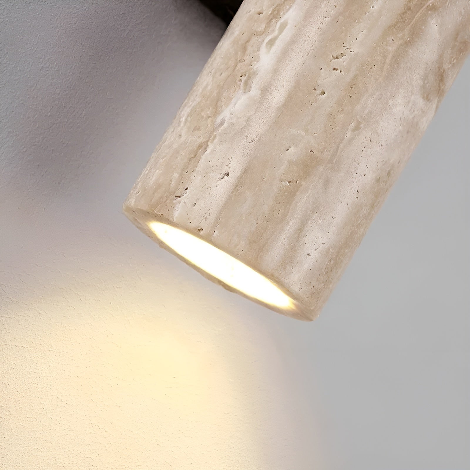 Travertine Wall Lamp Natural Stone Look LED Lighting