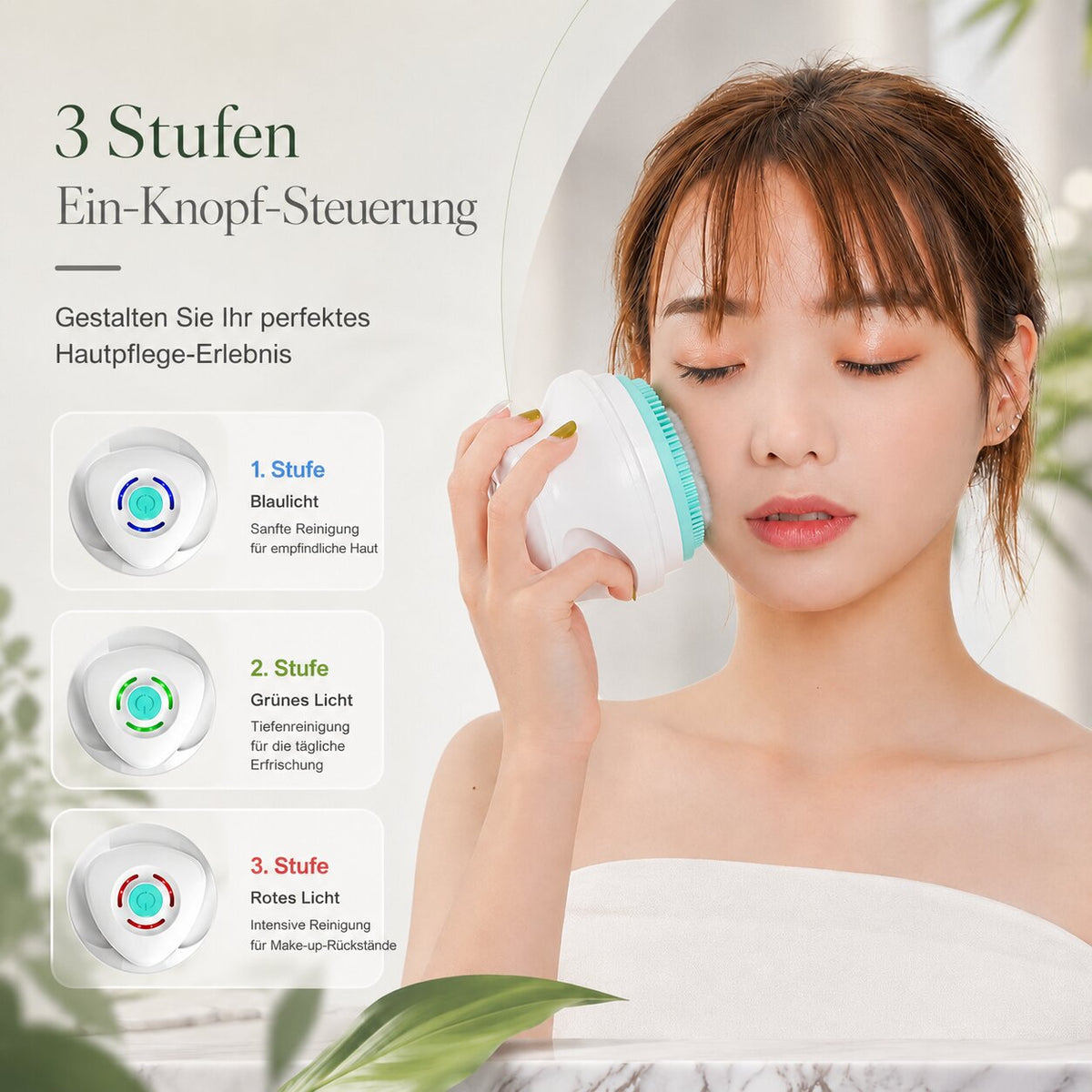Rinsera elektrisk roterande kroppsduschborste — Exfolierande massage och rengöring