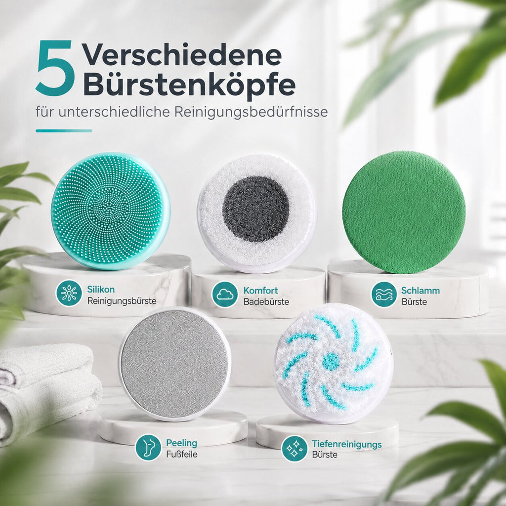 Rinsera elektrisk roterande kroppsduschborste — Exfolierande massage och rengöring