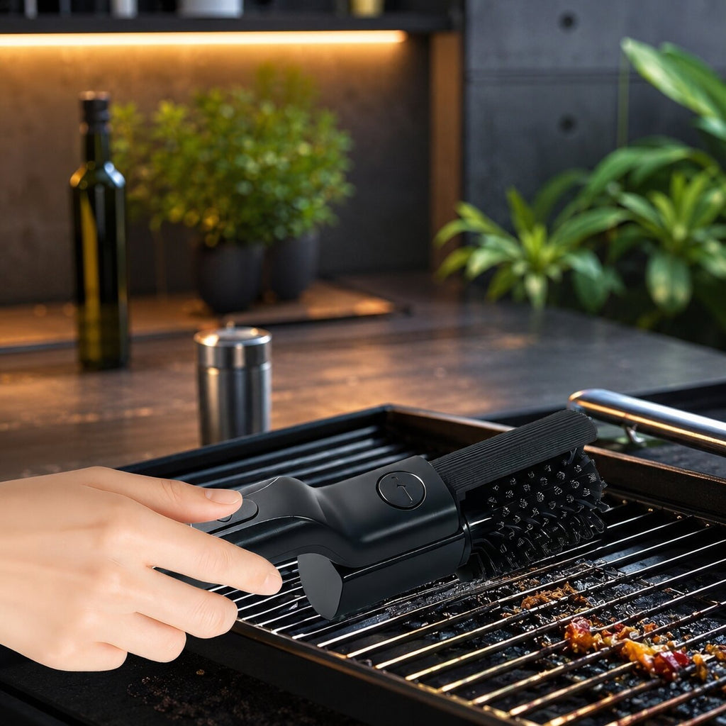 Grillwirbel kabellose elektrische Grillbürste — einstellbare Geschwindigkeit, rotierender Reinigungskopf