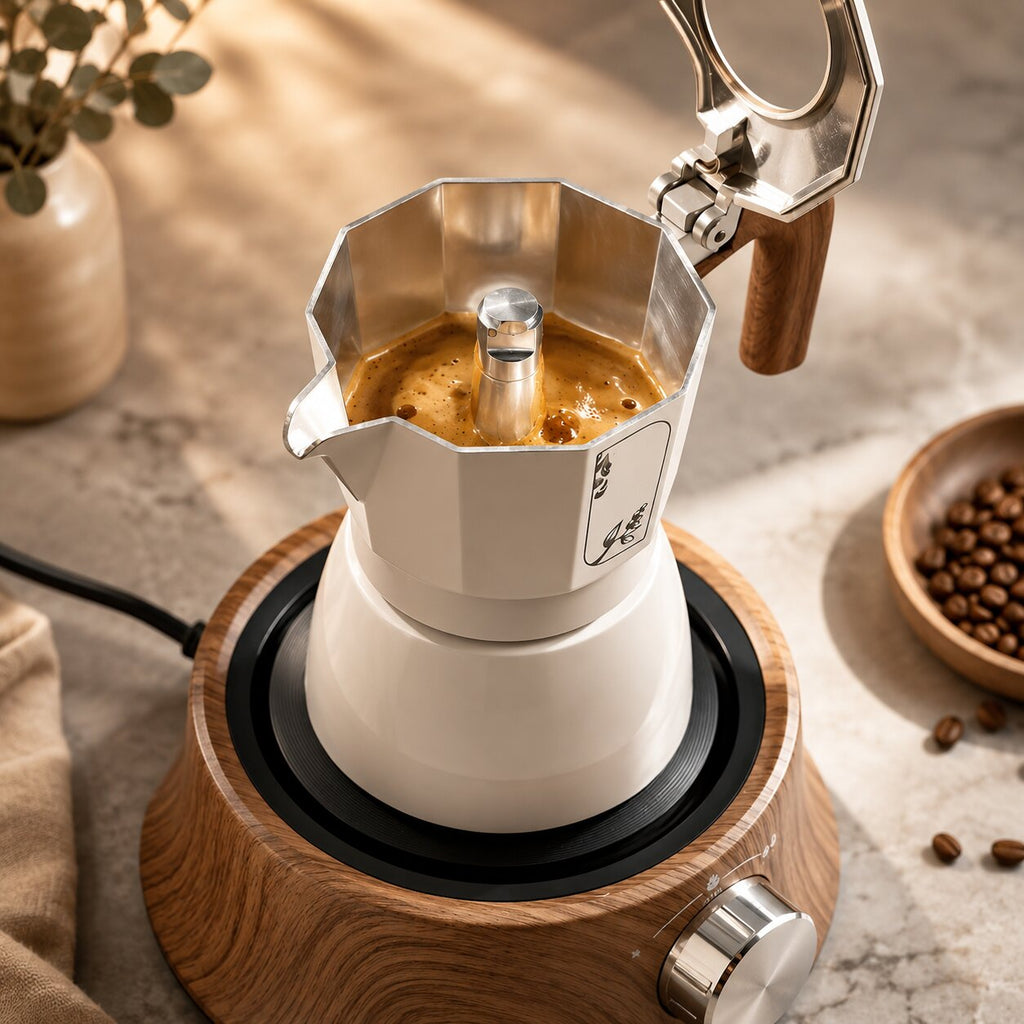 Glutoria kopvarmer — justerbar varmeflade til kaffe, te og varm kakao
