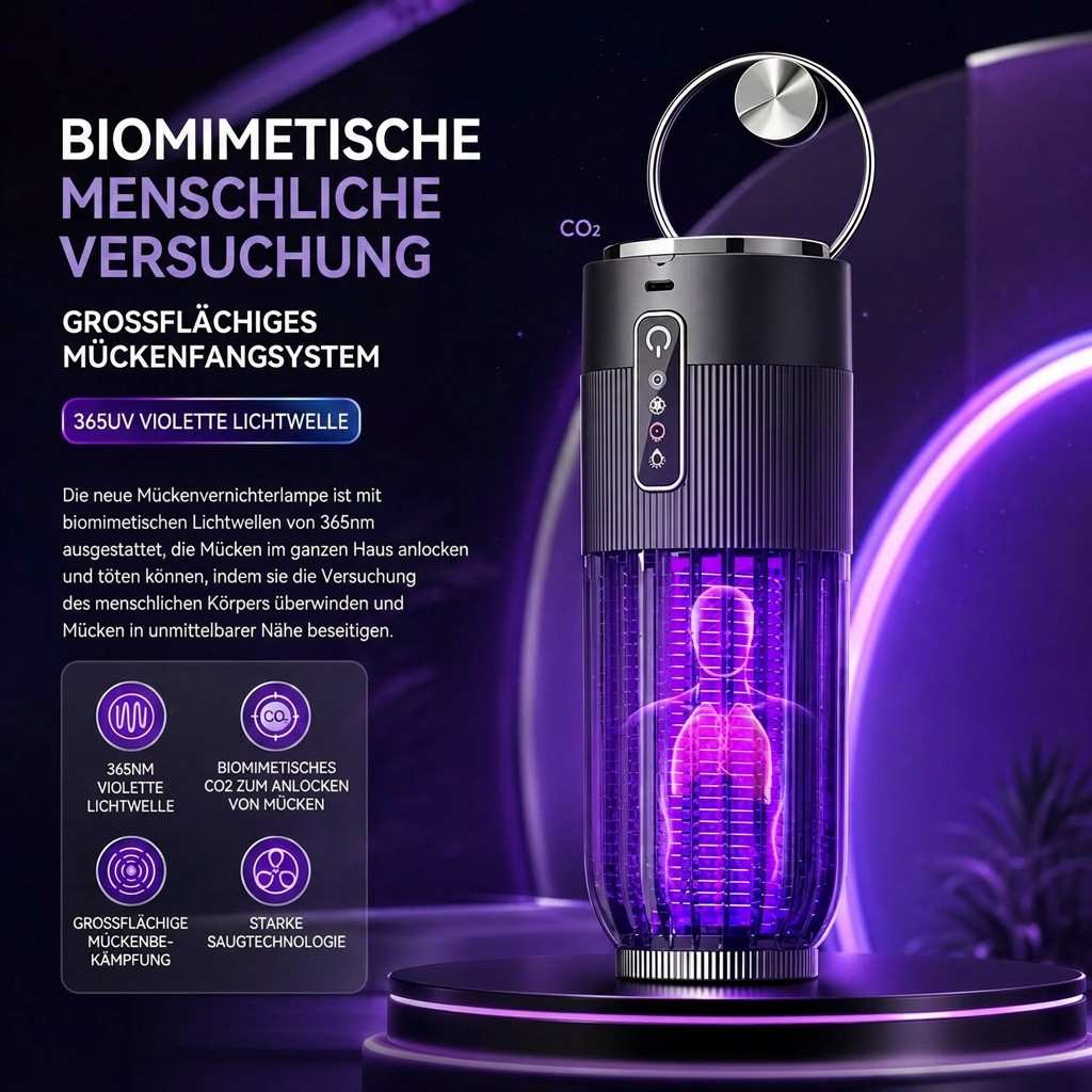 Nachtfessel Přenosný elektrický UV lapač komárů — lapač létajícího hmyzu