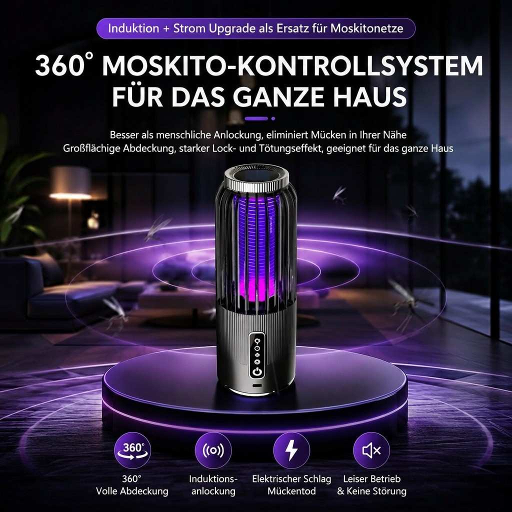 Nachtfessel Přenosný elektrický UV lapač komárů — lapač létajícího hmyzu