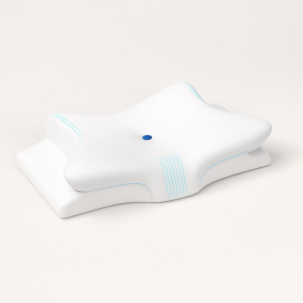 ErgoDream Orthopädisches Nackenkissen — Ergonomische Memory-Foam-Unterstützung für Seiten-, Bauch- & Rückenschläfer