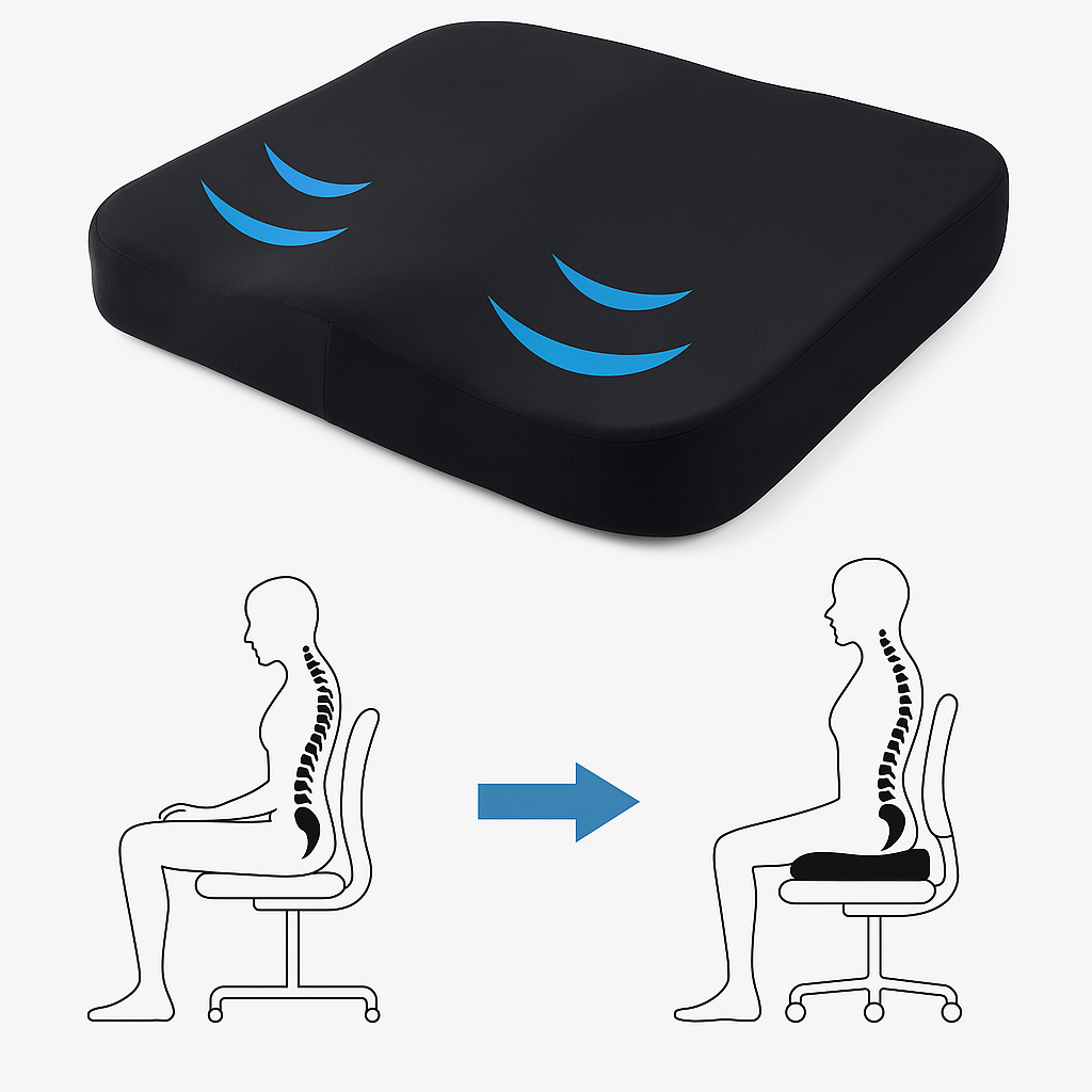 Cuscino sagomato per il comfort del coccige e dei fianchi | Ka-mostore