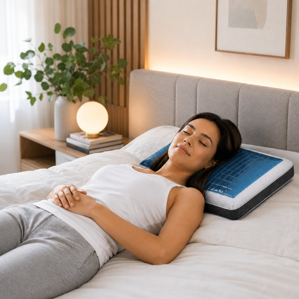 Almohada cervical de gel refrescante ergonómica Kryonestia — Soporte para la cabeza y el cuello