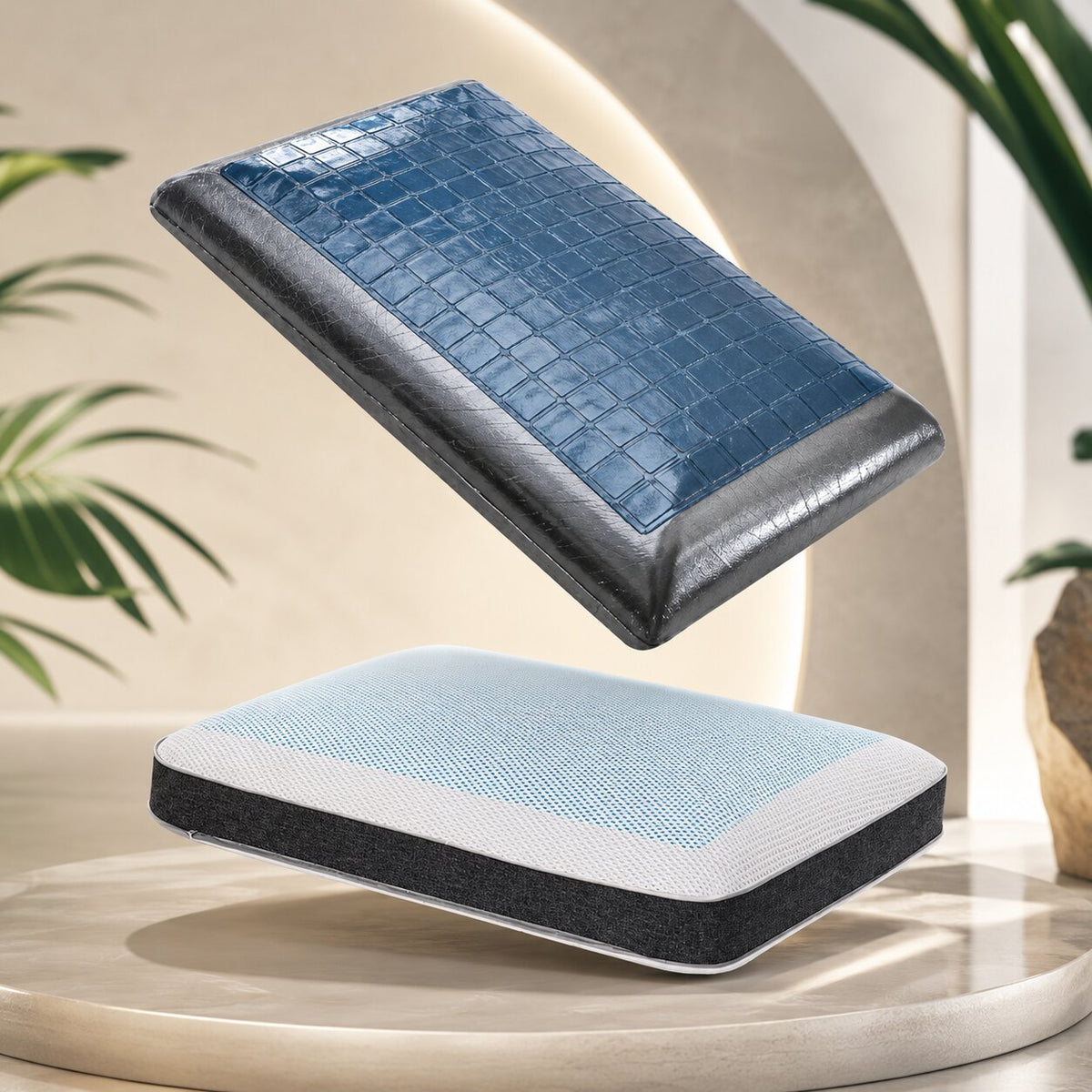 Almohada cervical de gel refrescante ergonómica Kryonestia — Soporte para la cabeza y el cuello