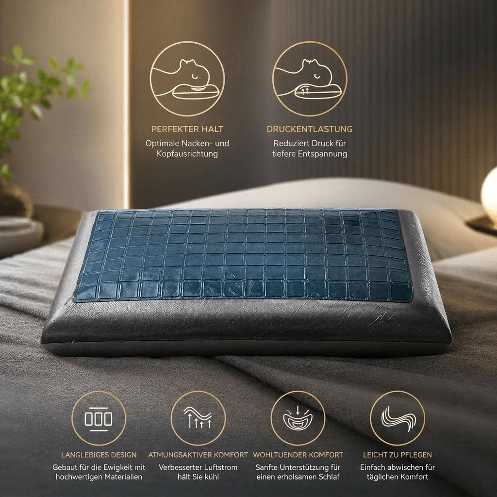 Almohada cervical de gel refrescante ergonómica Kryonestia — Soporte para la cabeza y el cuello