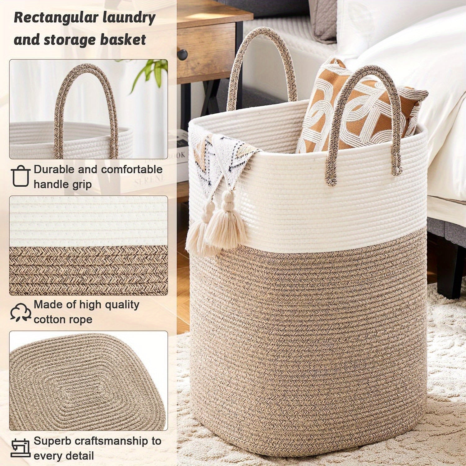 Oversized Woven Storage Bin - Ample Room, Built to Last | Ka-mostore