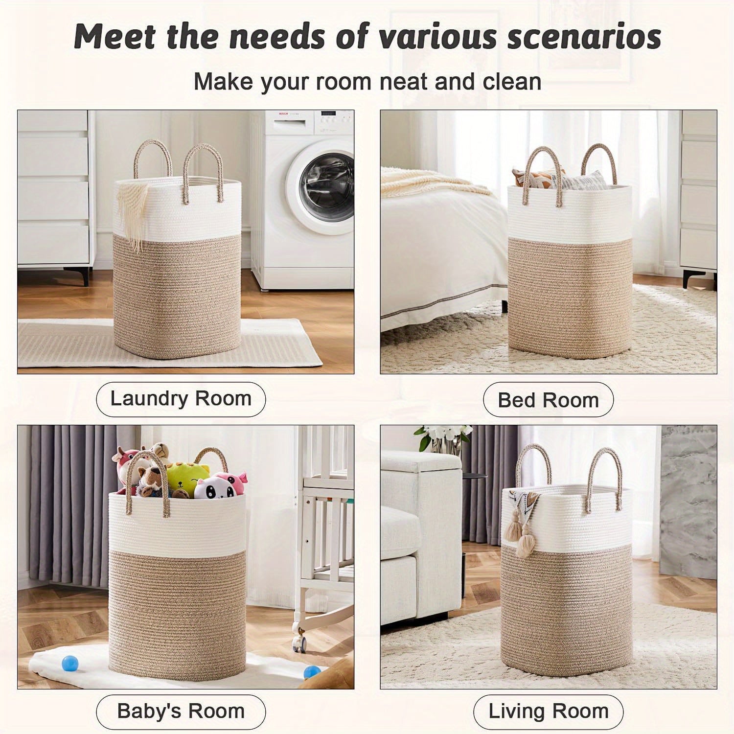 Oversized Woven Storage Bin - Ample Room, Built to Last | Ka-mostore