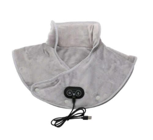 Soft Mink Fiber Heated Neck And Shoulder Wrap With Carbon Heating Element For Home Use