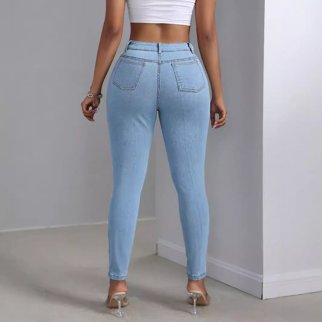 Pantalon en jean déchiré