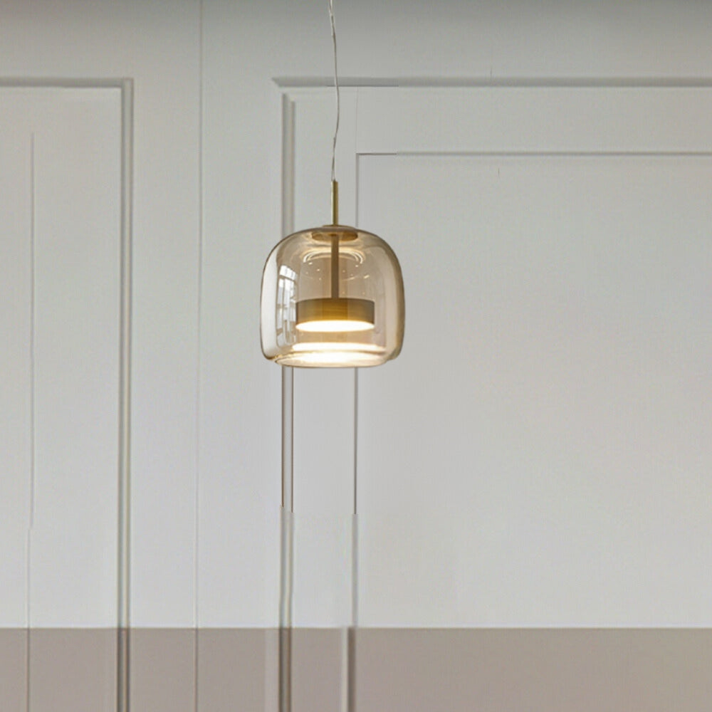 Amber Glow Pendant From Quorra Suited To Vintage Bedroom And Living Room Use In Homes