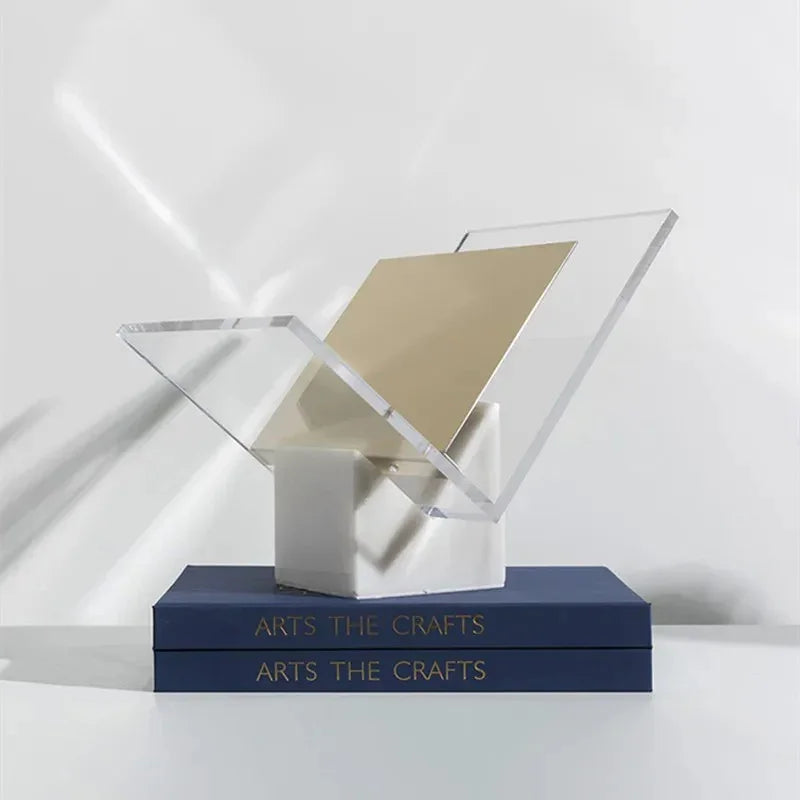 Marble Acrylic Magazine Holder For Desk Organizer And Storage Rack