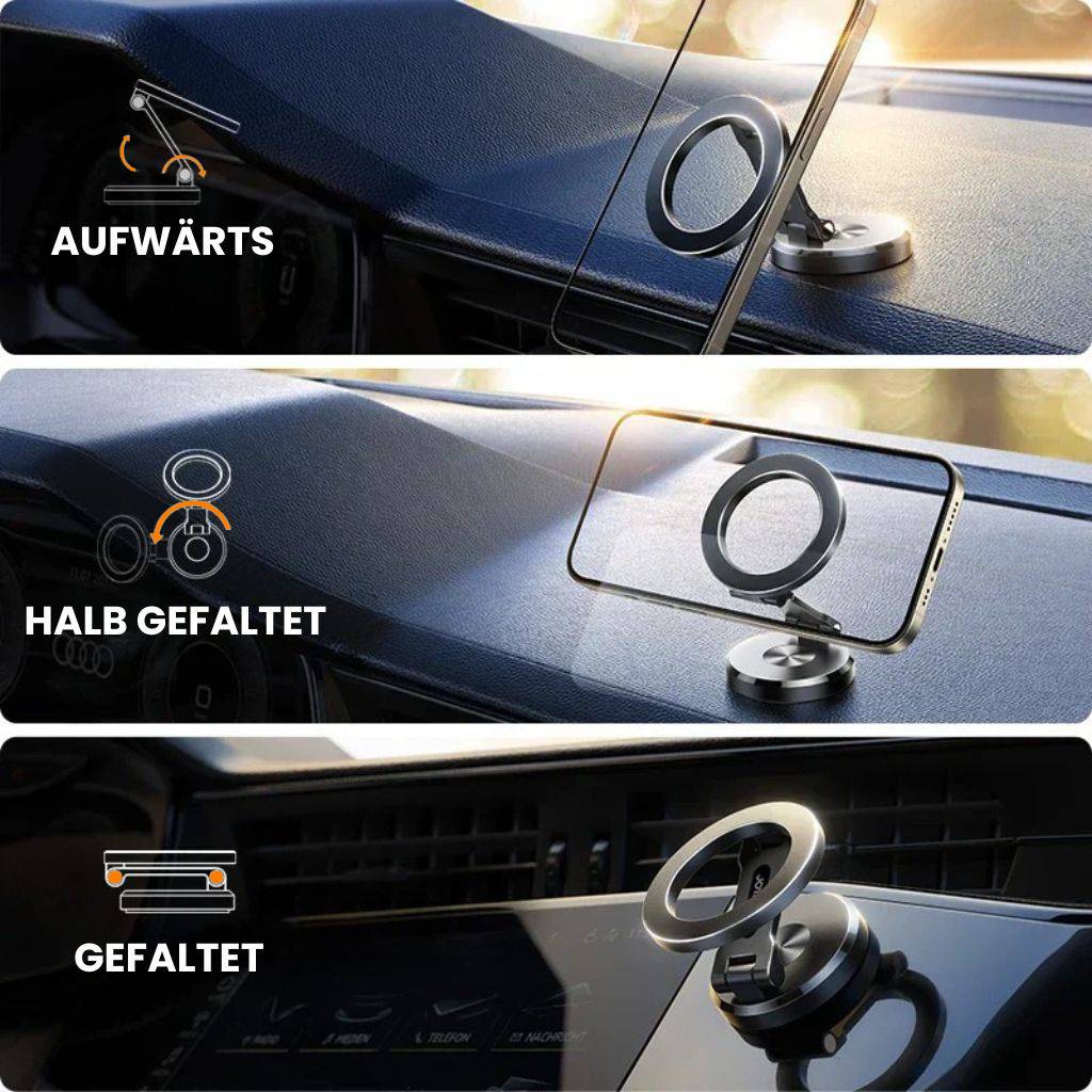 FahrMag magnetische MagSafe-Autohalterung fürs Smartphone — sicherer freihändiger Halt