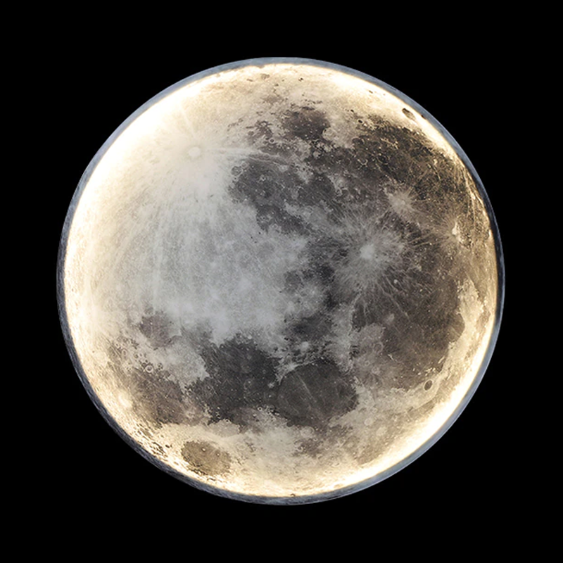NovaLume Lunar Glow LED Lamp With Dimmable Control For Cozy Bedroom Ambience Decor
