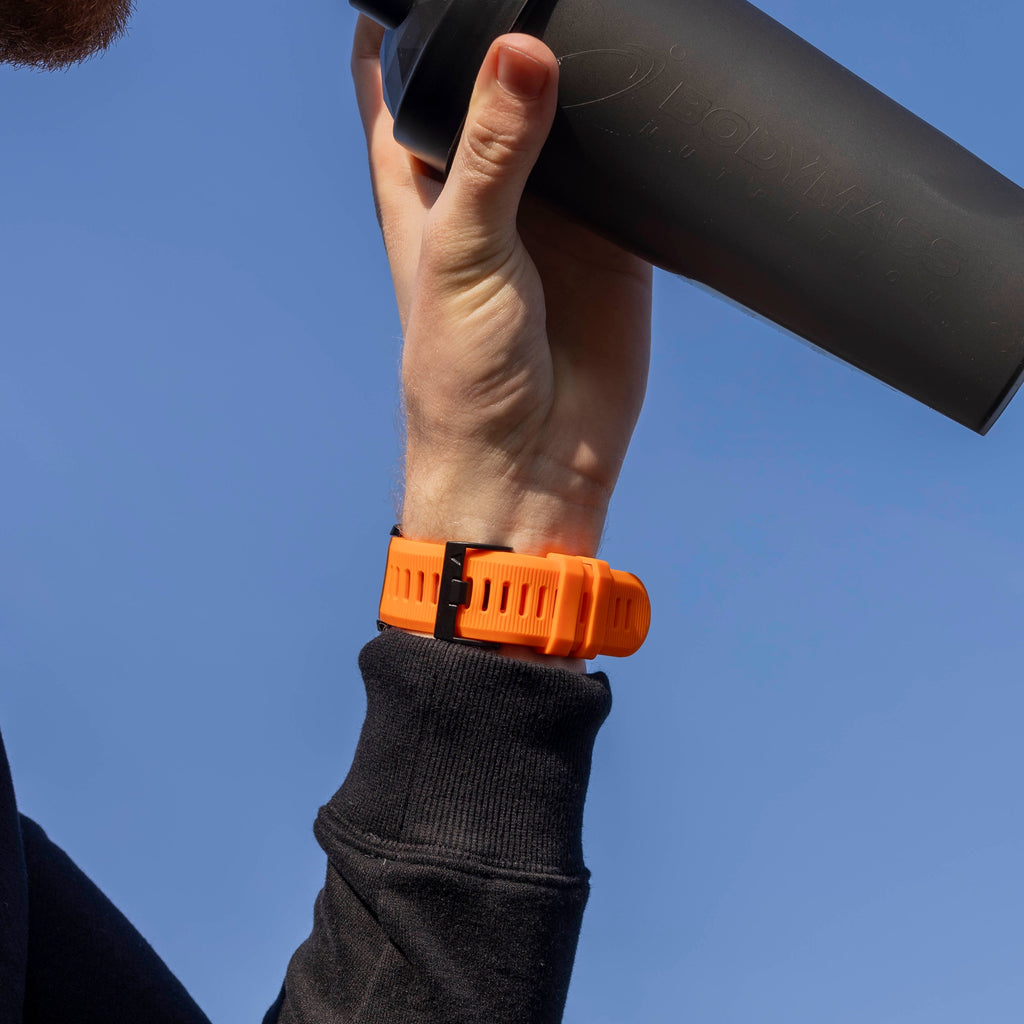 Eloisan oranssi silikoniranneke Garmin Fenix 5x 6x -kelloihin