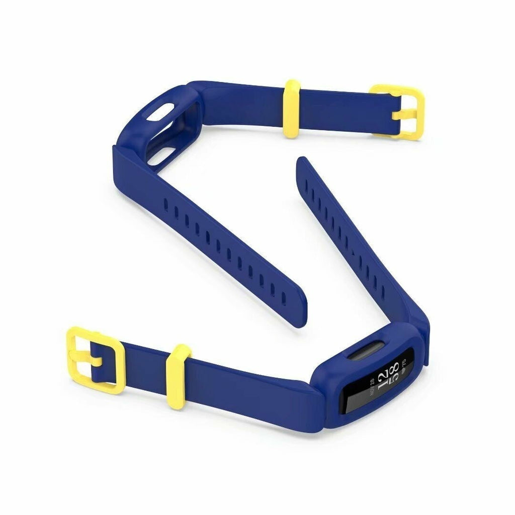 Ersatzarmband für Fitbit Ace 3 — blaues und gelbes Silikon