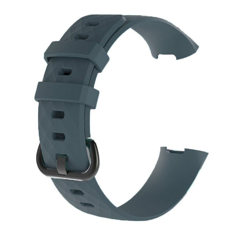 Grey Blue Silicone Strap for Fitbit Charge 4