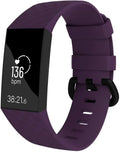 Udskiftningsrem i silikone til Fitbit Charge 4 — lilla, diamanttekstur
