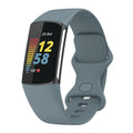Fitbit Charge 5 Grey and Blue Silicone Replacement Strap