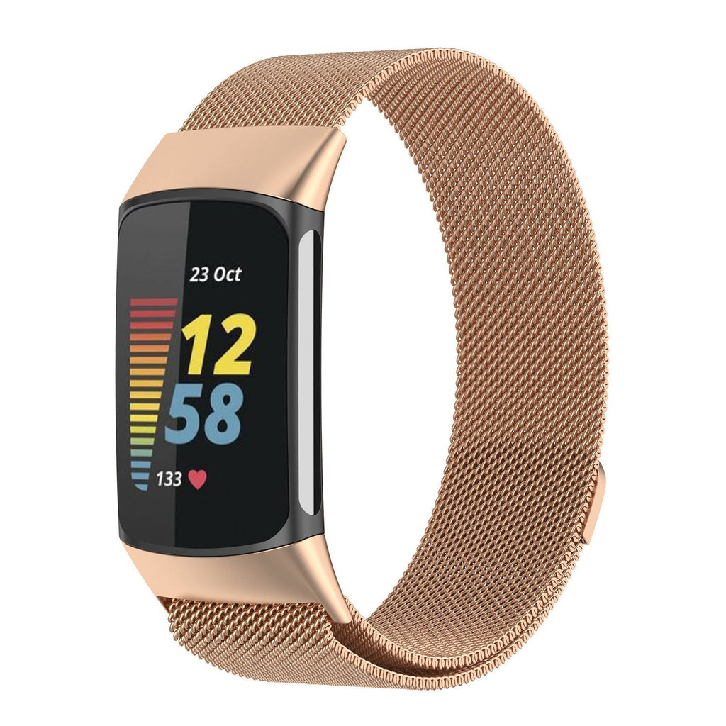 Rose Gold Milanese Strap for Fitbit Charge 5