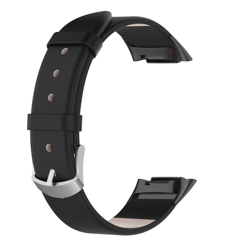 Classic Black Leather Strap Fitbit Charge 5