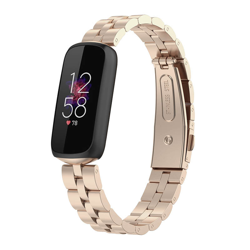 سوار Fitbit Luxe من الفولاذ المقاوم للصدأ بلون الشامبانيا